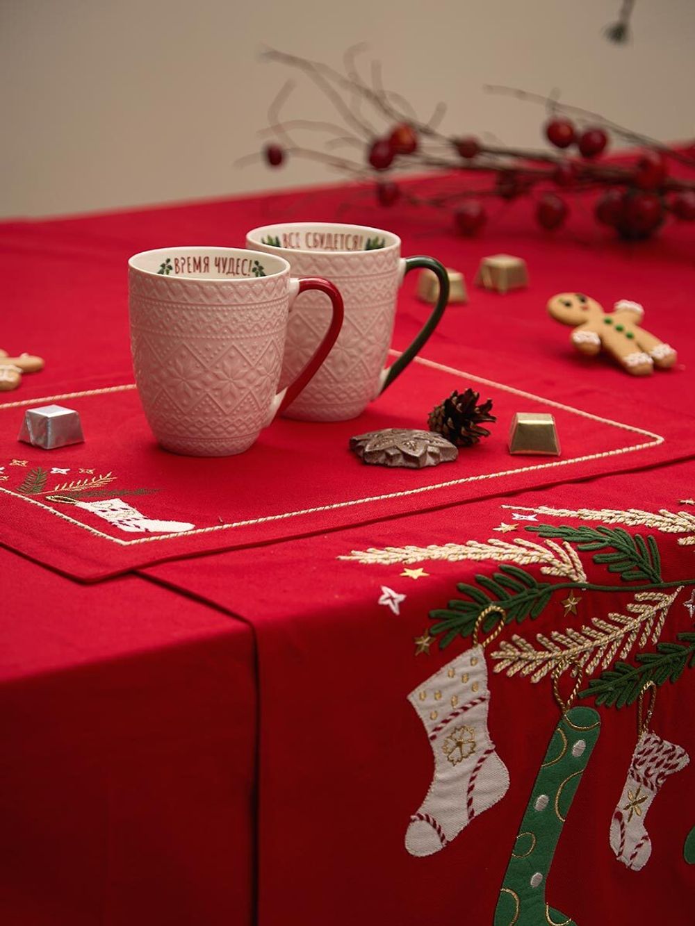 Салфетка под приборы Winter wishes из коллекции New Year Essential, 33х48 см