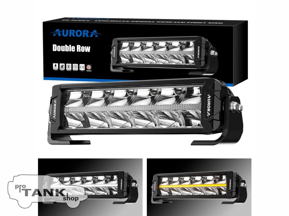 Балка AURORA ALO-P-D10-10-R14Y-AW 10″ 180W + ДХО белый/янтарный