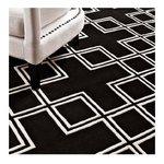 Ковёр чёрно-белый