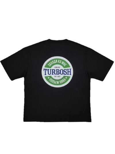Футболка Turbosh x Диско Клуб "Пиво" черная