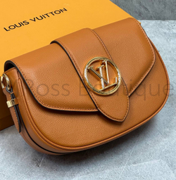 Коричневая сумка LV Pont 9 Soft PM Louis Vuitton премиум класса