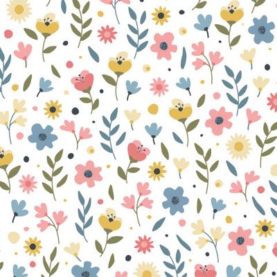 цветочный на белом