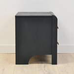 Тумба прикроватная Мадейра 2 ящика из массива сосны, серая, на ножках