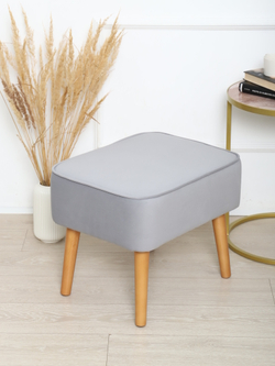 Пуф "Donatello"антивандальный велюр серый/натурал