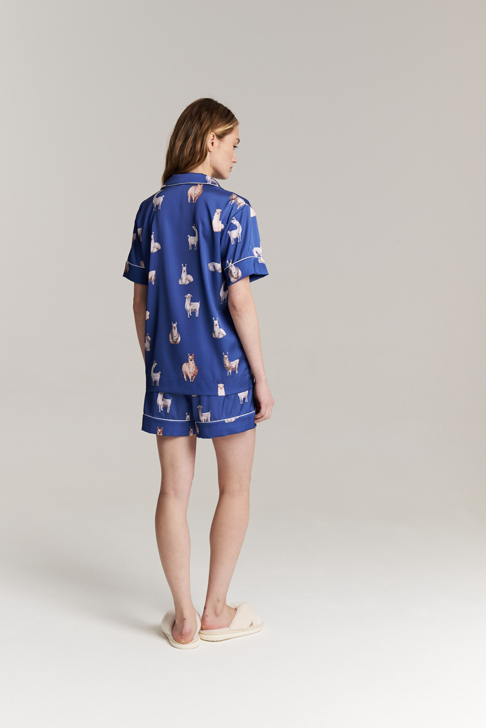 Шелковая блуза с кантом - альпака