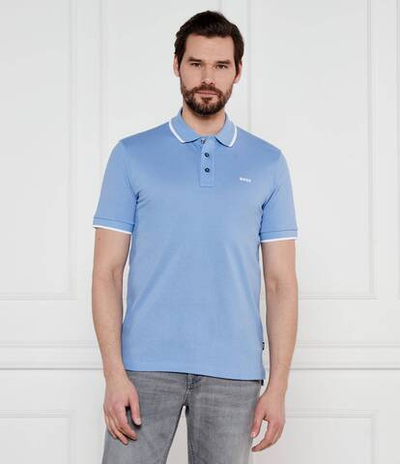 Поло Parlay BOSS BLACK - голубой(50494697)