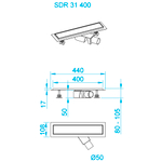 Душевой трап RGW SDR-31 (400)