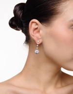 Серьги "Round Shine Long" Silver