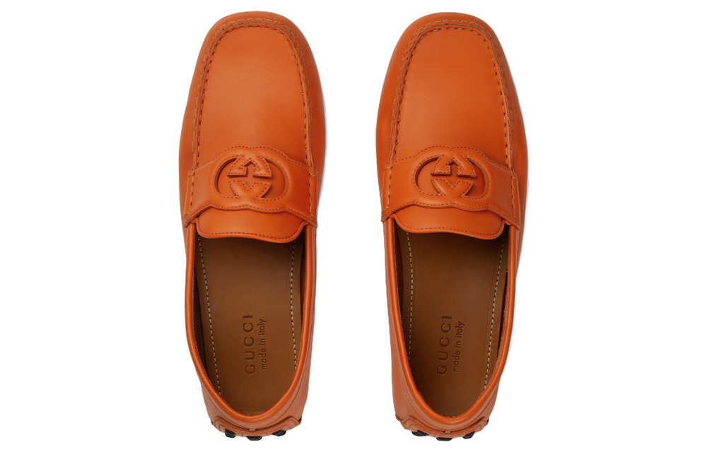 GUCCI Interlocking Men"s Casual Shoes Men"s Orange