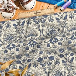 Ткань Ниагара Софт цветочная архаика