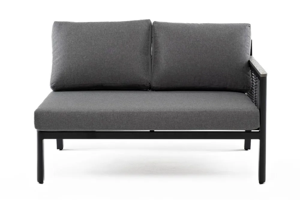 "Париж" модуль диванный левый, двухместный, цвет серый