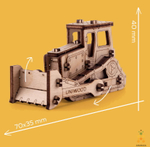 Трактор UNIT (UNIWOOD) - Деревянный конструктор, 3D пазл, сборная модель