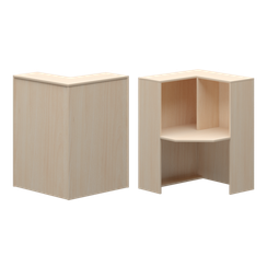 Стойка угловая правая А-556 Бук 900x900x1220 Ресепшн