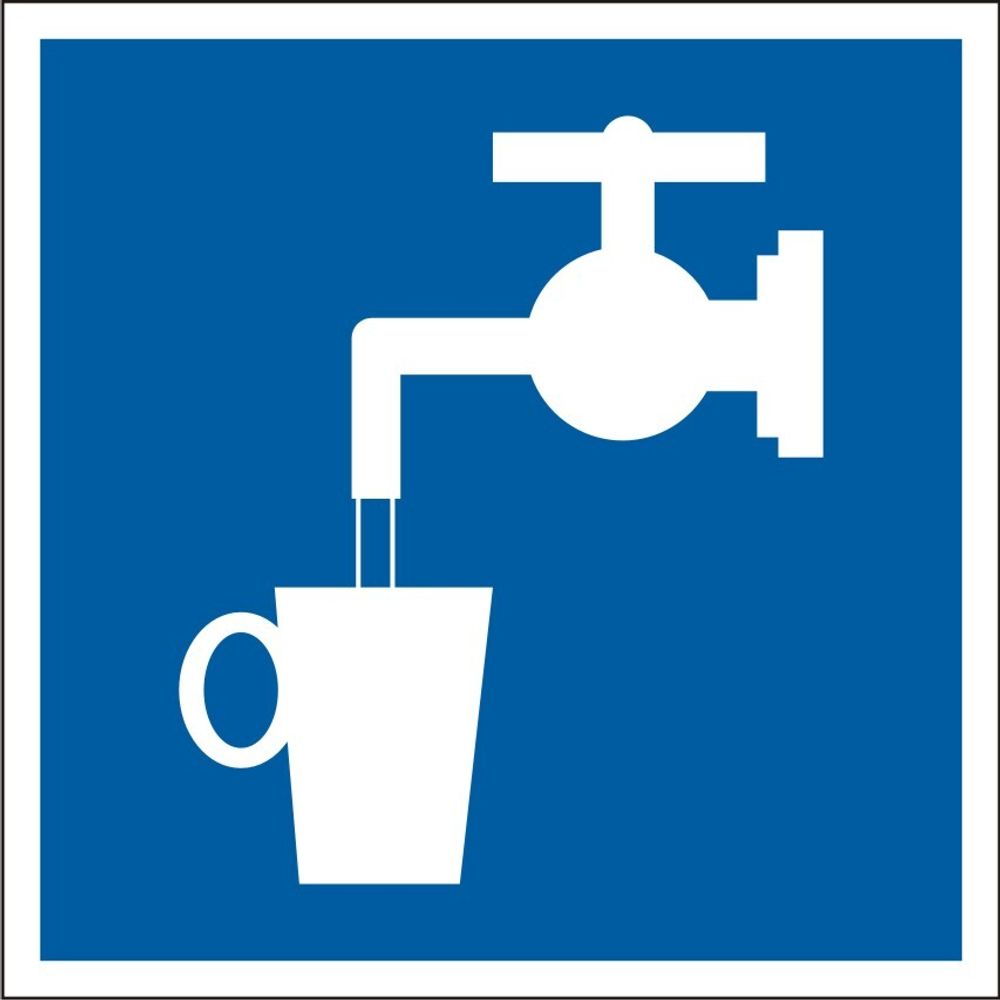 Знак D02 Питьевая вода (наклейка, табличка)