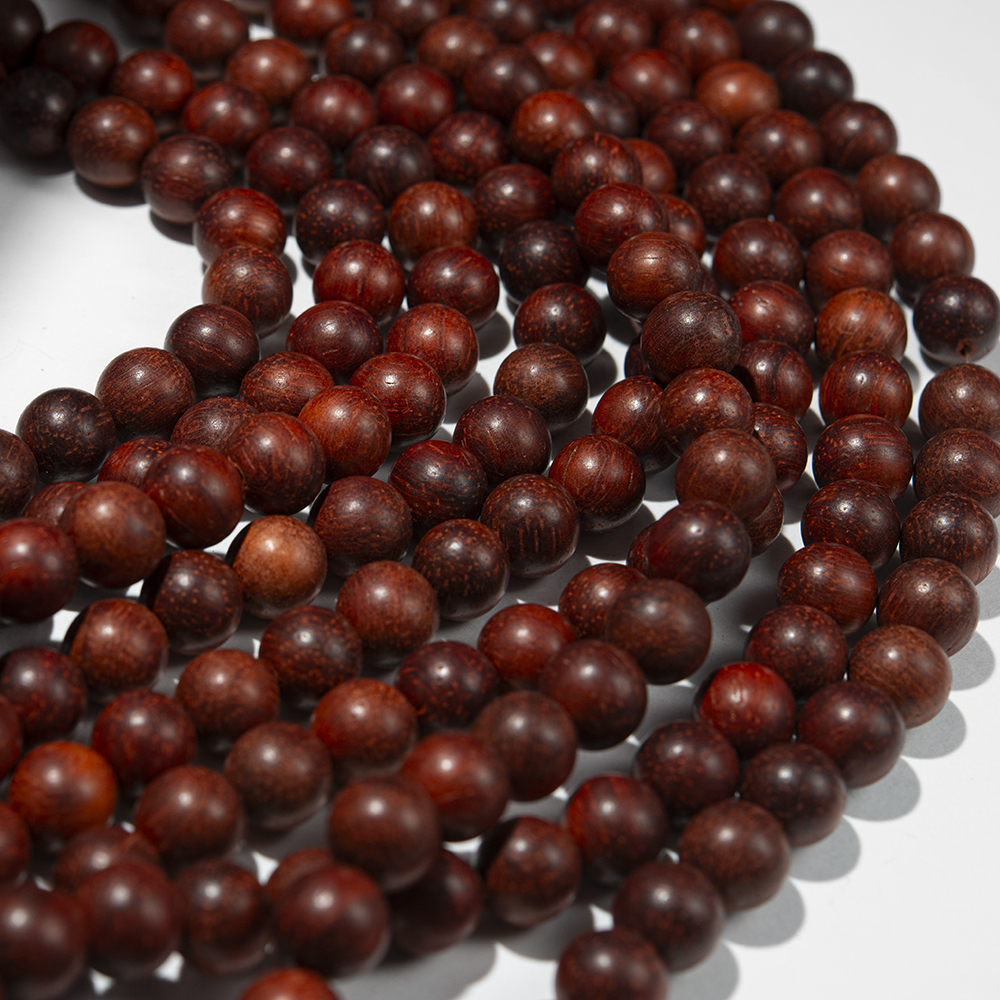 Палисандр, бусины в форме шара, 10мм