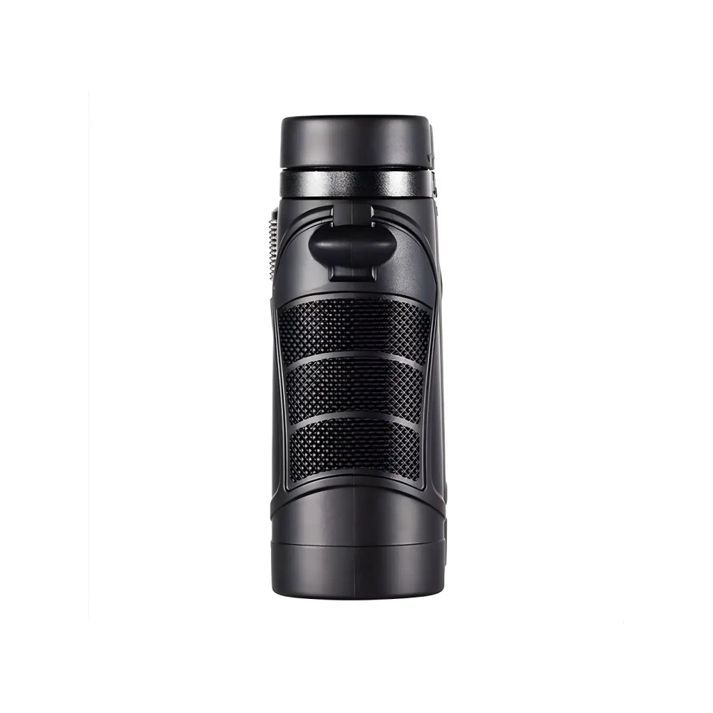 Боковой вид на черный бинокль TRD OWL 10x32 с удобным хватом