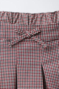 ZARA ЮБКА-ШОРТЫ В КЛЕТКУ, ГРАНАТОВЫЙ