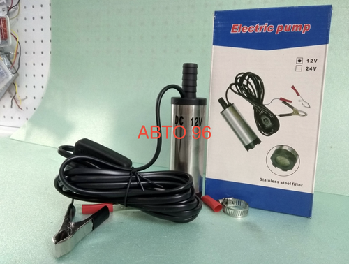 Погружной нaсос перекачки топлива (несъёмный фильтр, 12V, D38) (20*11*6 Вес. 0,3)