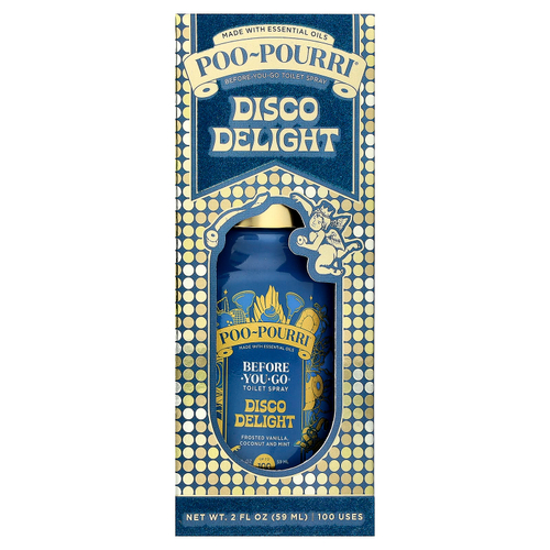 Poo-Pourri, Before-You-Go®, спрей-освежитель для туалета, с ароматом Disco Delight, 59 мл (2 жидк. унции)