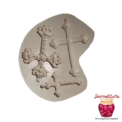 Молд силиконовый "Крестики", 11*10 см (7,5;7,5;6 см)