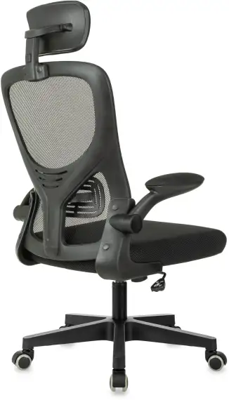 Кресло Бюрократ MC-101-H черный сетка/ткань с подголов. крестов. пластик