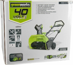 Снегоуборщик GREENWORKS GD40SB 40В,51см,б/щ,1хАКБ 4Ач и ЗУ (2600607)