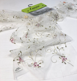 Тюль сетка с вышивкой розами арт. Розуэлл DM 8502 col. 07 из коллекции Laime