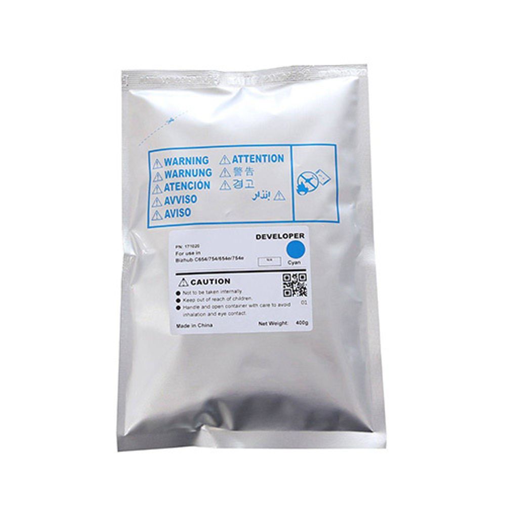 Девелопер для KONICA MINOLTA Bizhub C654/C754/C654e/C754e (CET) Cyan, 400г, CET171020