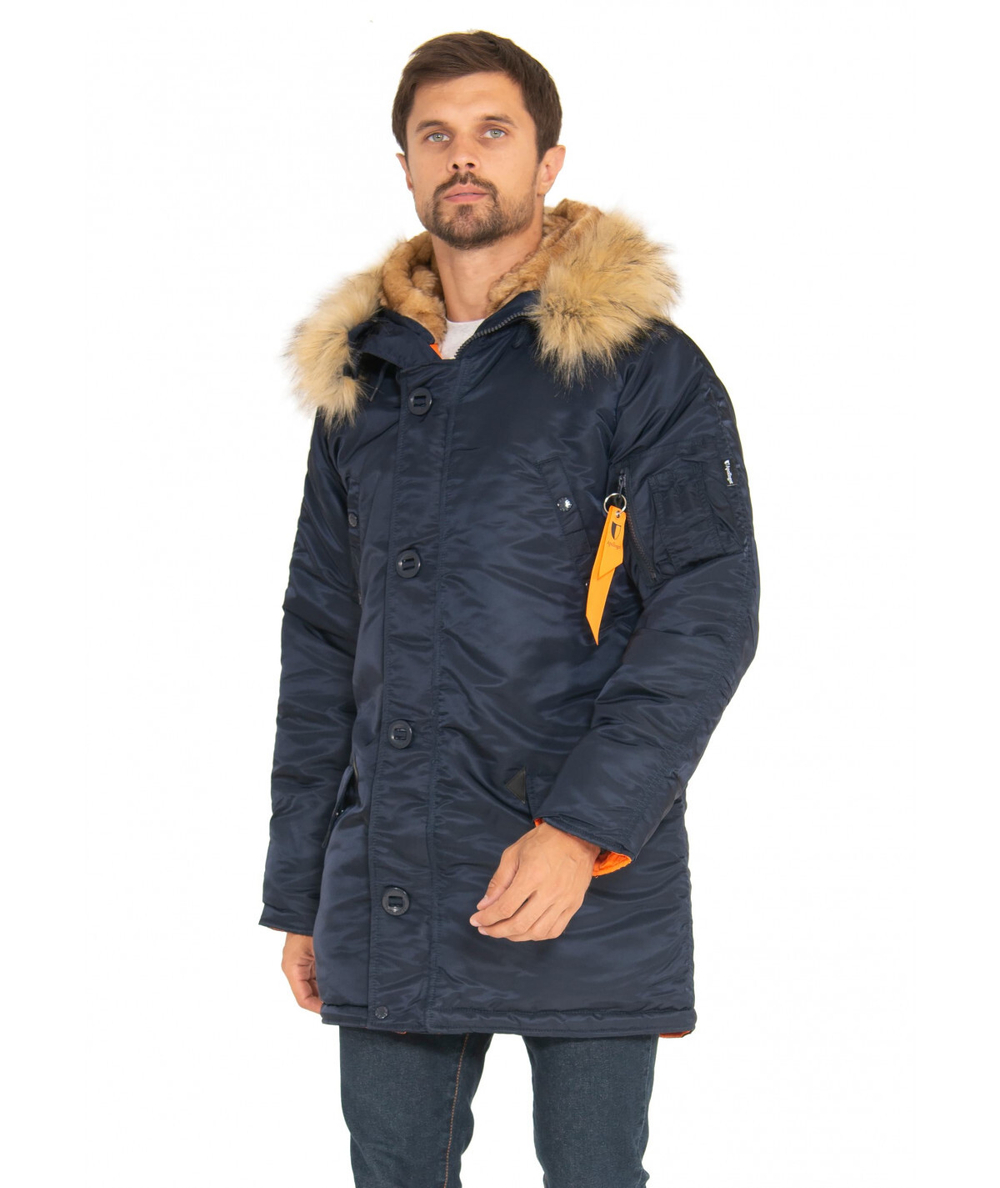 Куртка Аляска удлиненная Husky Long II (синяя - r.blue/orange)