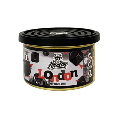 Leraton Ароматизатор для автомобиля в банке London (Black Ice/Чёрный лёд)