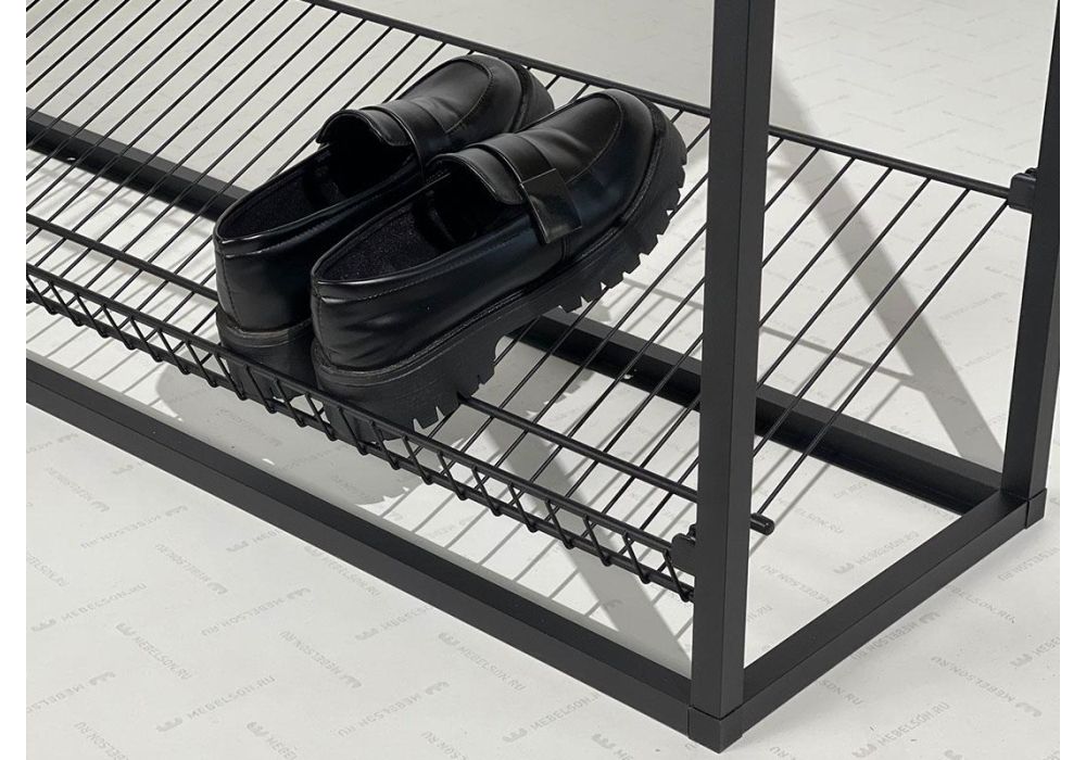 Обувница Крафт 2 черный муар / дуб сонома