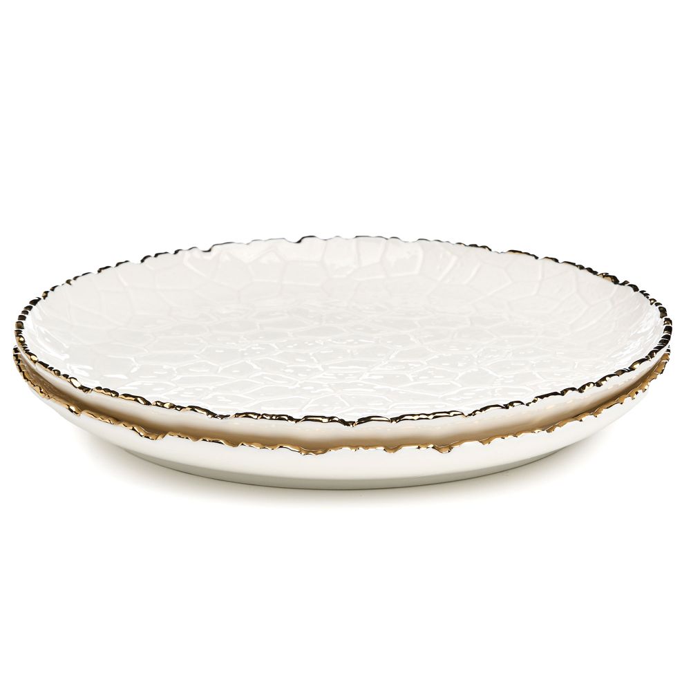 НАБОР ТАРЕЛОК ОБЕДЕННЫХ LEFARD "CHARM" 2 ШТ. 26*2,5 СМ (С ЗОЛОТОЙ ЛИНИЕЙ)