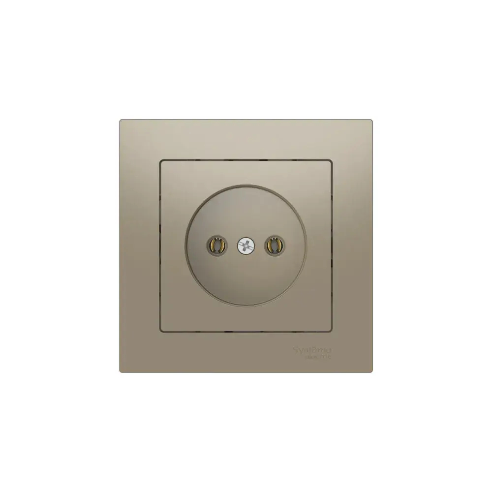 ATLASDESIGN РОЗЕТКА без заземления без шторок, 16А, в сборе, быстрозажим. клем., ШАМПАНЬ