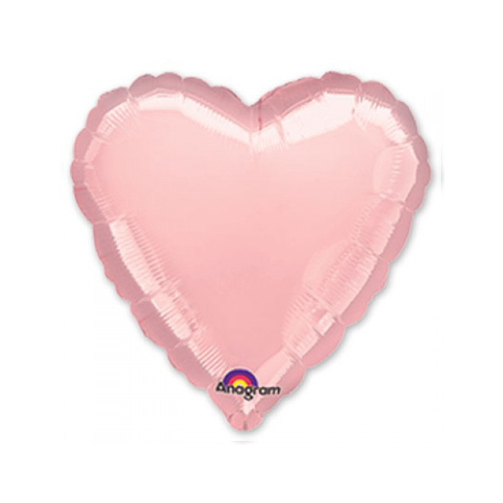 Шарик сердце розовое