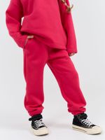 Джоггеры "Фуксия" с карманами утепленные