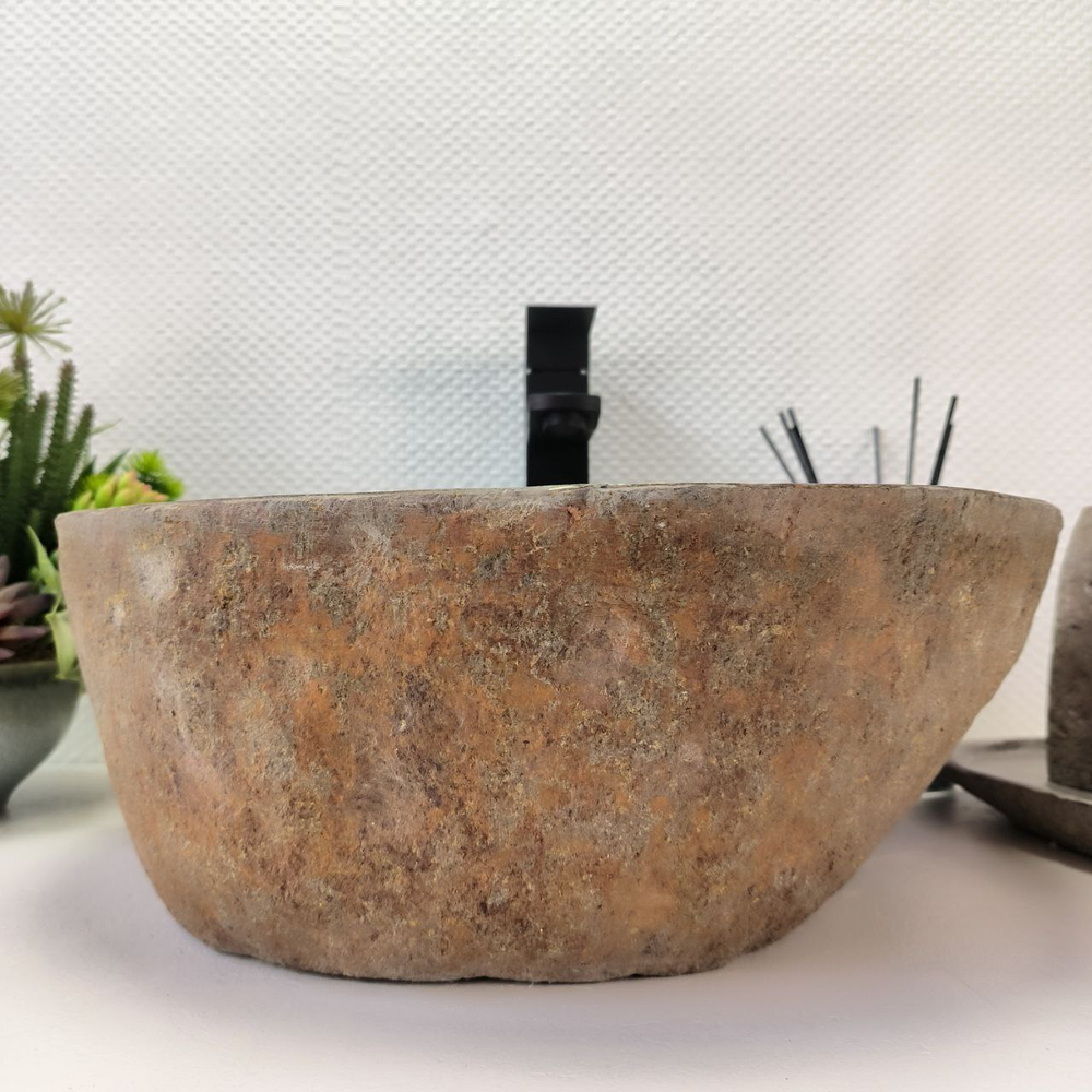 Раковина из речного камня RS-63856 (42*40*15) 0121