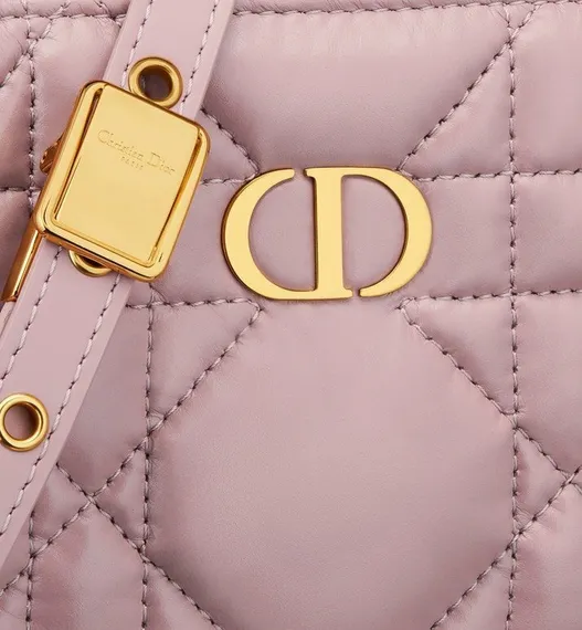 Сумка Dior Box Dior Caro на цепочке светло-розовый