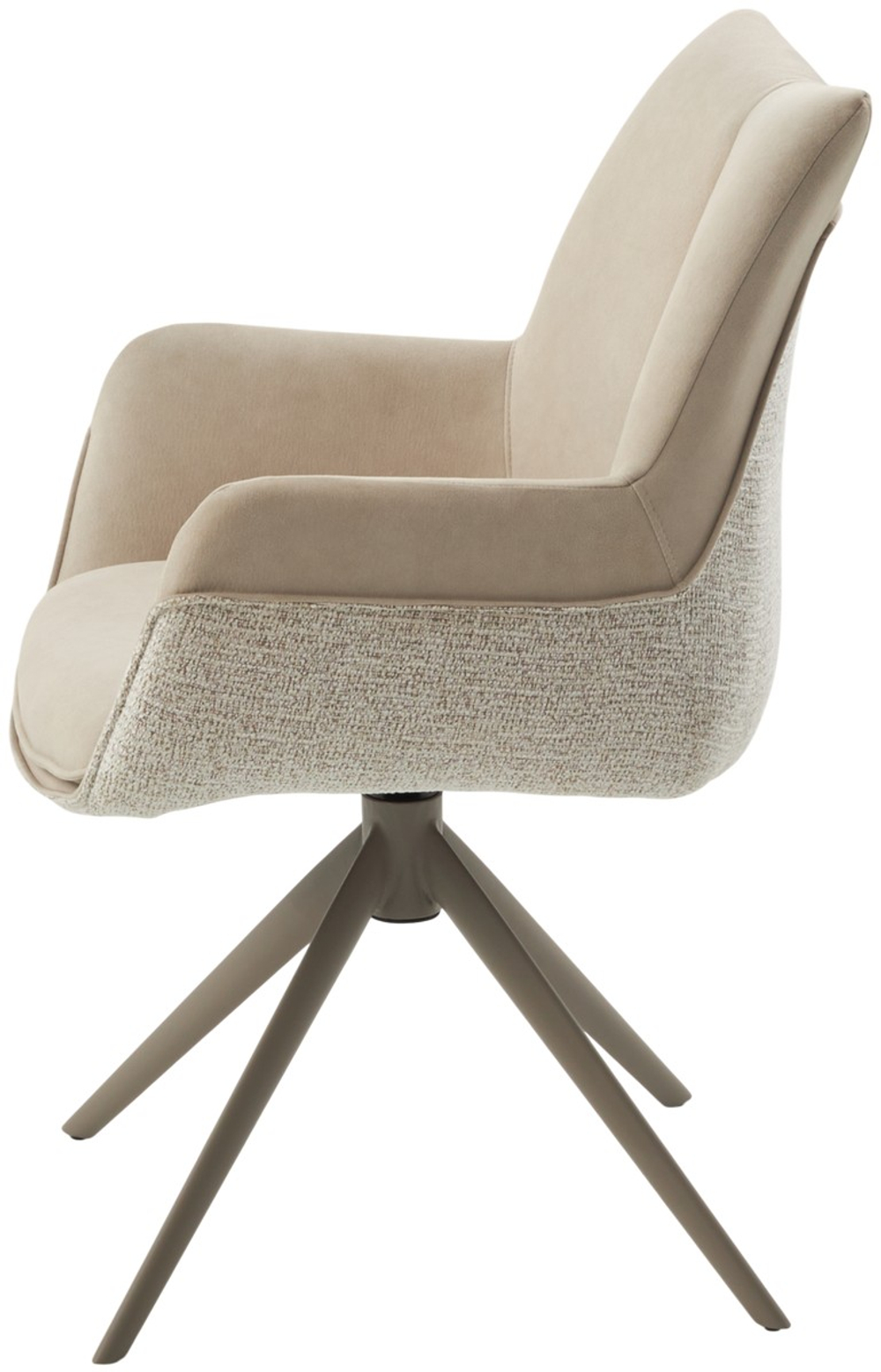 Стул PONTUS 360 град. поворот. RIELY-111 / PRESENT-120 Кремовый / Латте, ®DISAUR