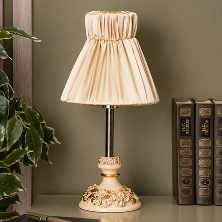 Настольная лампа Лето Weron Айвори с абажуром Адель Айвори