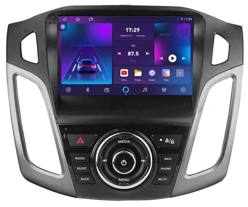 Магнитола для Ford Focus 3 2011-2019 - Parafar PF155LUX1RN2K на Android 13, QLED+2K, ТОП процессор, 4Гб+32Гб, CarPlay, 4G SIM-слот