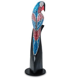 Decor and Gift 23-028-01 Н-р статуэток из трех «Попугай» дерево+стекл.мозаика (50,40,30 см)