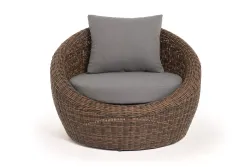 "Барселона" кресло из искусственного ротанга, цвет коричневый