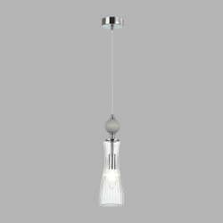 8269/1A NEOCLASSI LN26 160 хром/серый/прозрачный, металл/керамика/стекло Подвес Е14 1*40W 220V EMILY