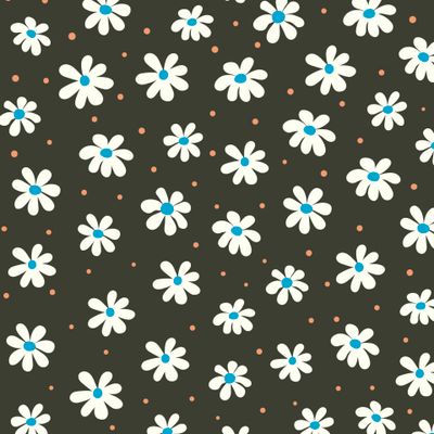 Мелкие цветочки (ромашки) на почти черном фоне