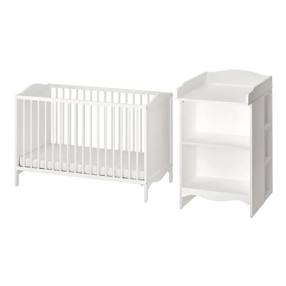 Комплект детской мебели из 2 предметов - IKEA SMÅGÖRA/SMAGORA, 120x60см, белый, СМОГЁРА ИКЕА