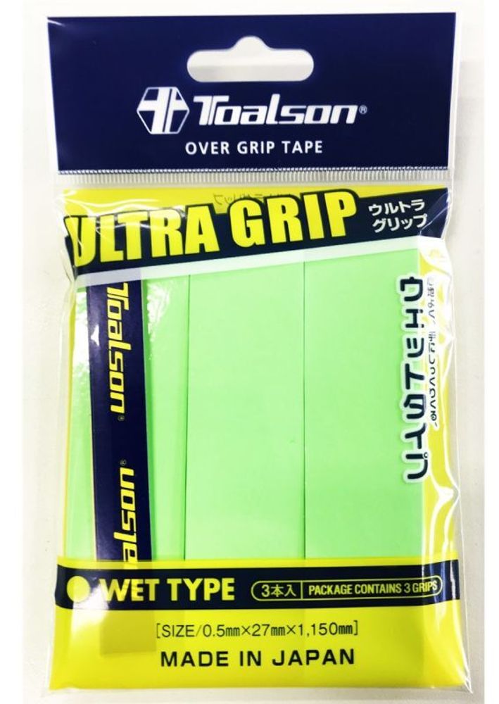 Теннисные намотки Toalson UltraGrip 3P - green