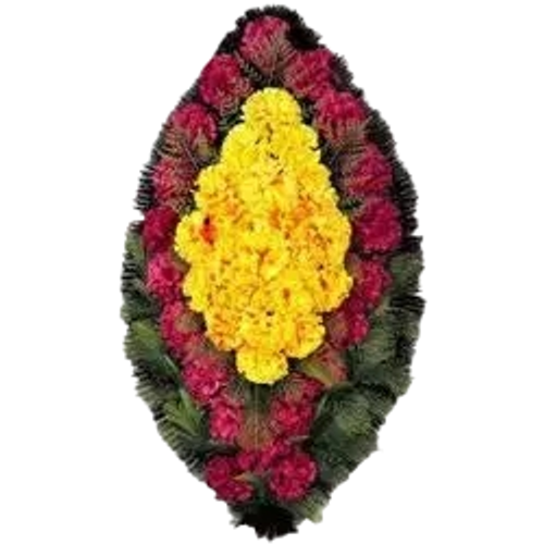 Ритуальный венок из искусственных цветов «Классика №38» (110 см)