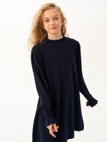 Платье для девочки с длинным рукавом AT1039 синий