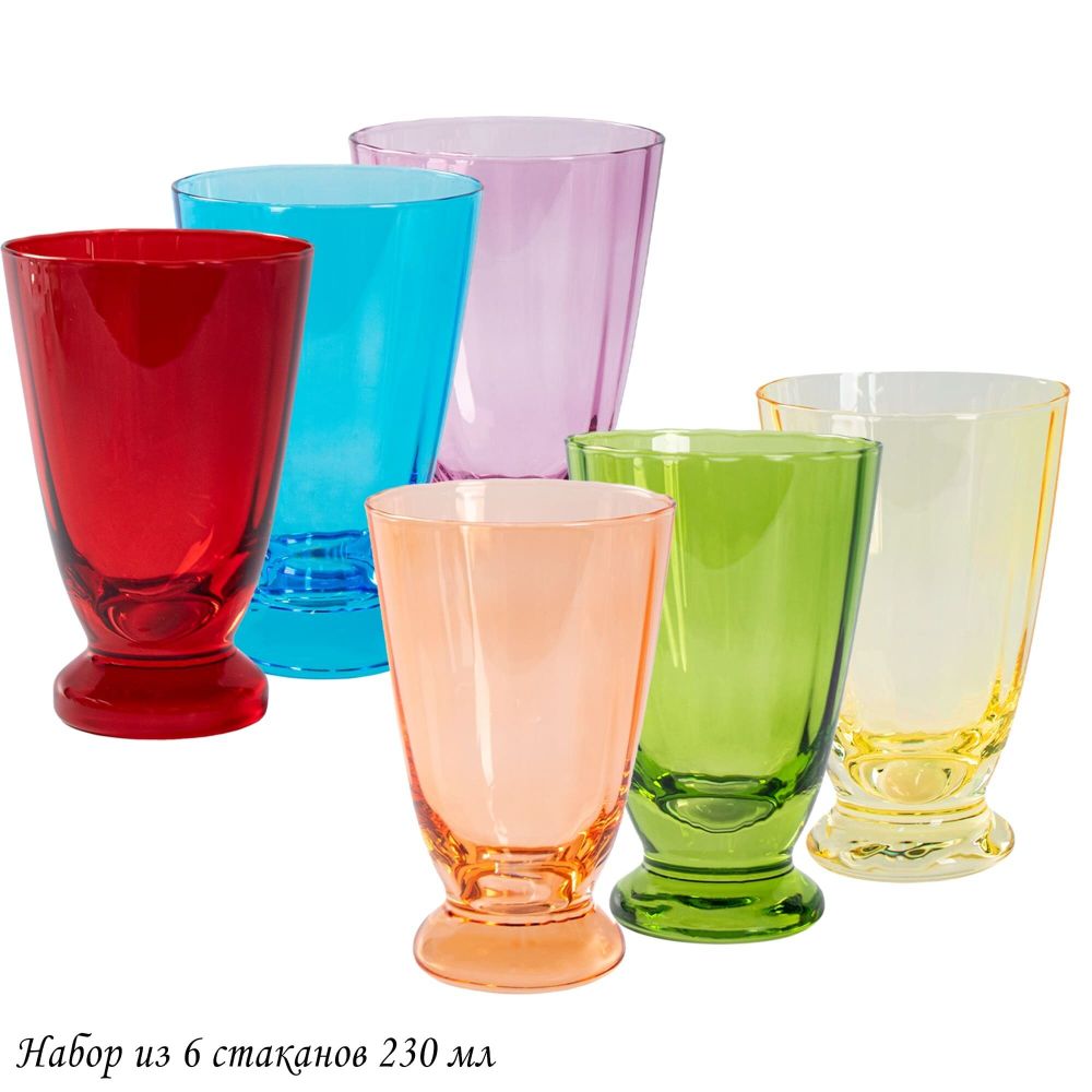 Lenardi 584-038 Набор из 6 стаканов 230мл в под.уп.(х4)Стекло