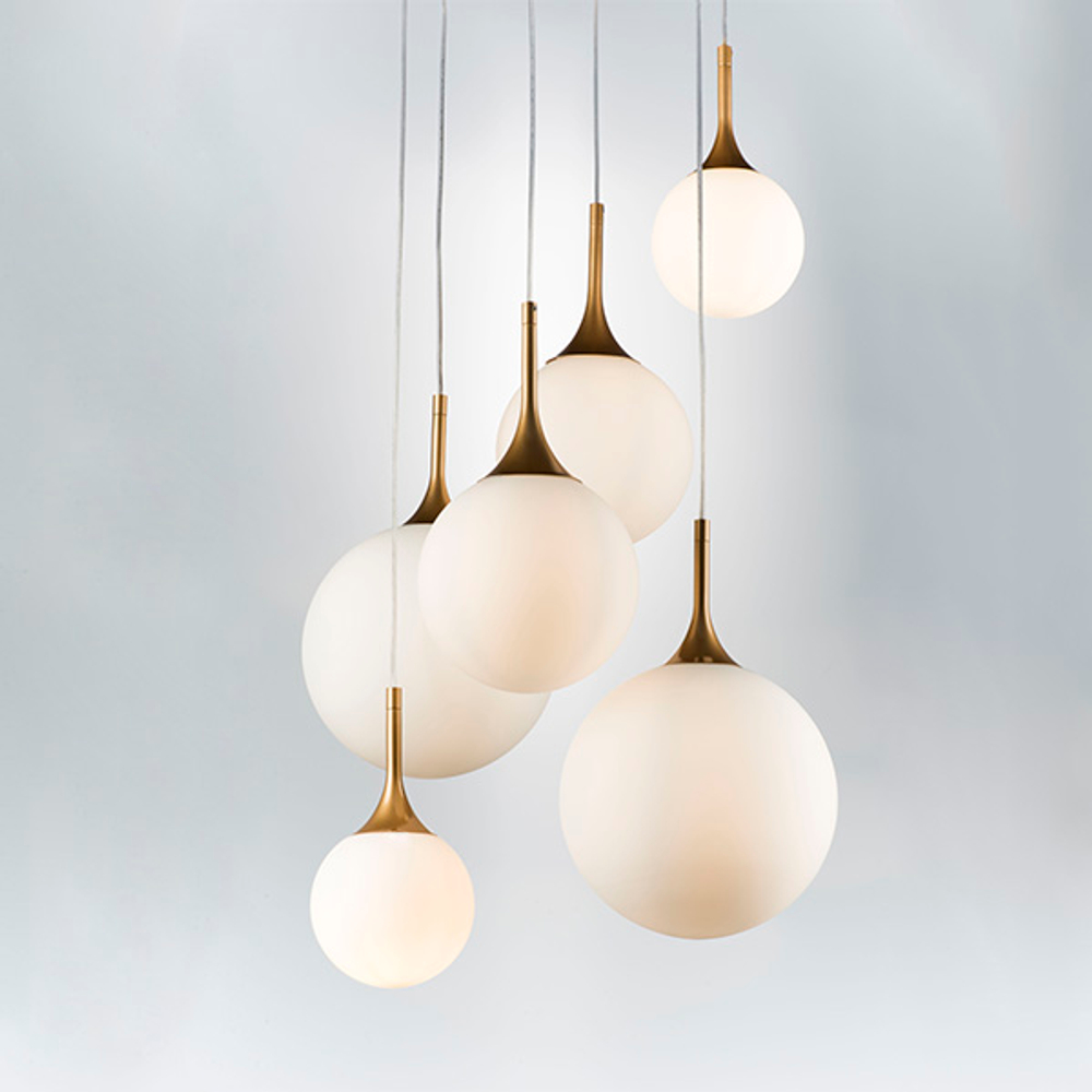 813062 Люстра GLOBO 6х40W E14 золото/белый